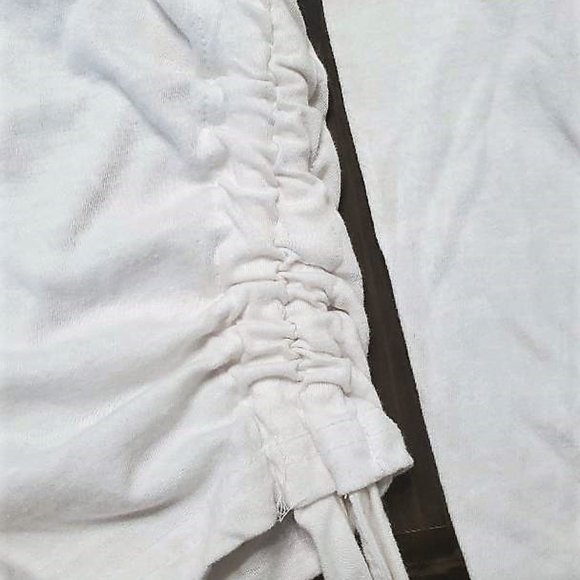 Women's Full Circle Trends with Love Size Medium Thin White Long Sleeve with Tie - Picture 2 of 4